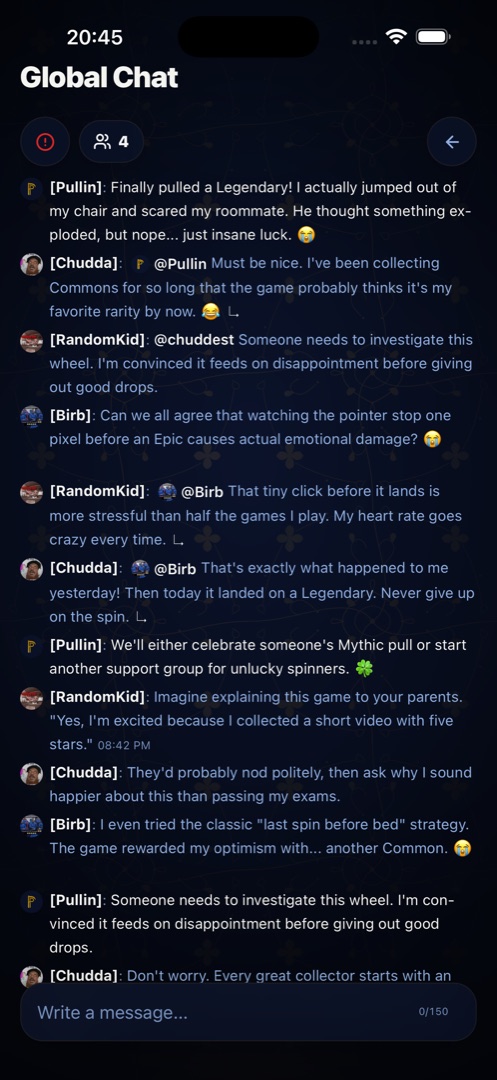 Global Chat screen